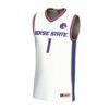 Boise State Broncos GameDay Greats Youth Lightweight Collegiate Basketball Fashion Jersey - White - Side View