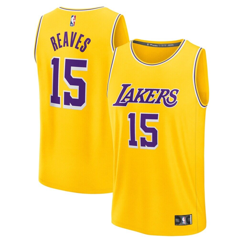 Austin Reaves Los Angeles Lakers Fashion7 Fast Break Replica Jersey - Gold - Icon Edition