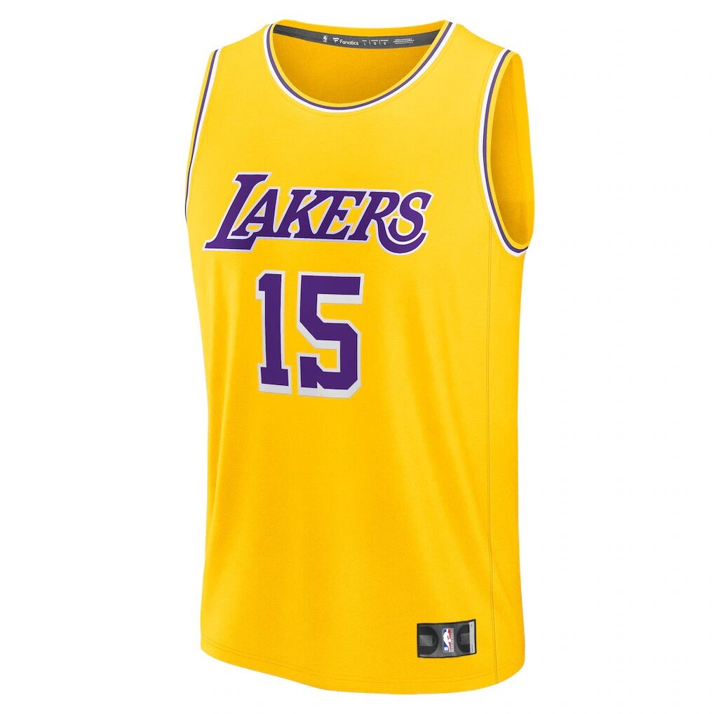 Austin Reaves Los Angeles Lakers Fashion7 Fast Break Replica Jersey - Gold - Icon Edition