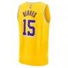 Austin Reaves Los Angeles Lakers Fashion7 Youth Fast Break Replica Jersey - Gold - - Detail View