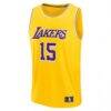 Austin Reaves Los Angeles Lakers Fashion7 Youth Fast Break Replica Jersey - Gold - - Side View