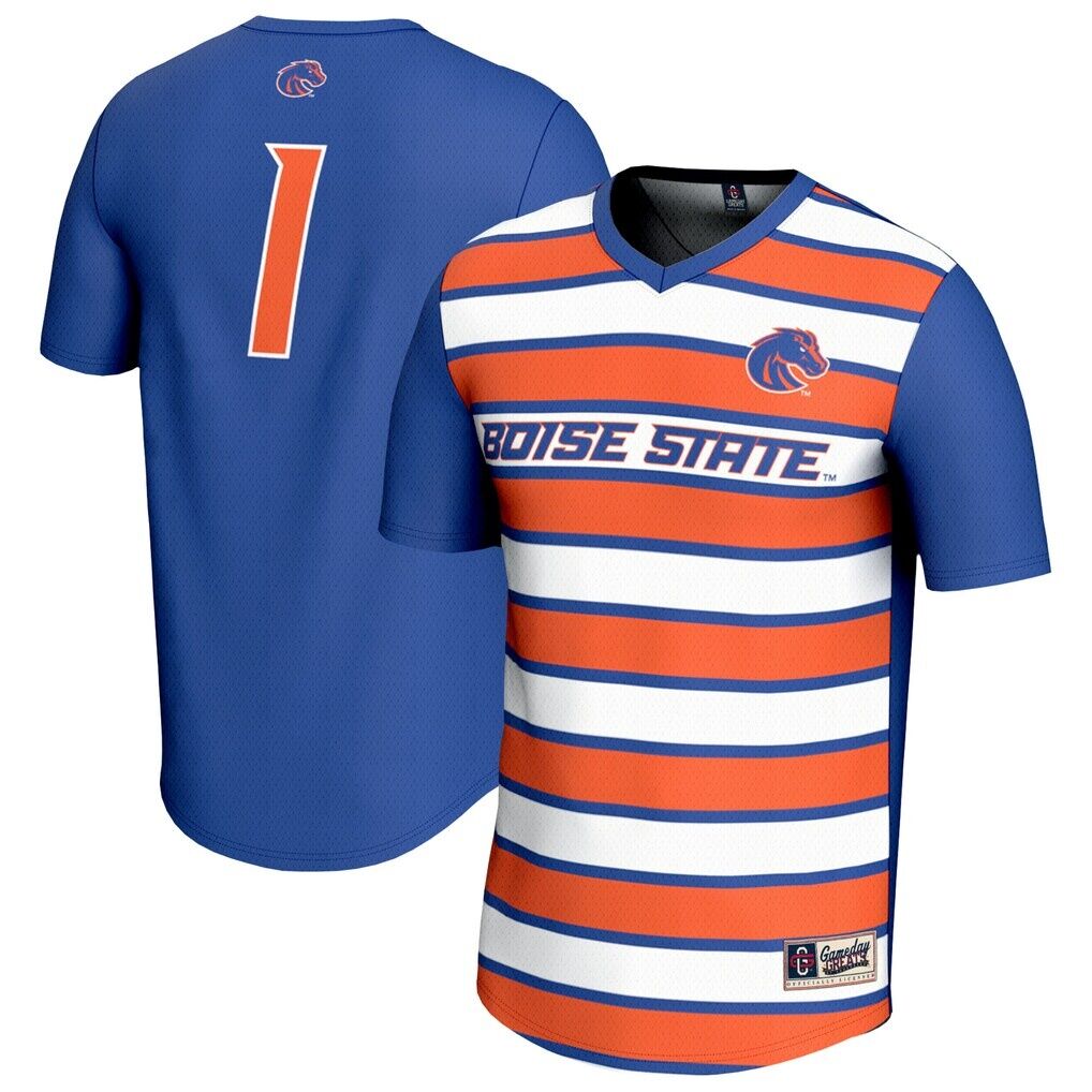 Boise State Broncos GameDay Greats Unisex Lightweight Collegiate #1 Soccer Fashion Jersey - Royal