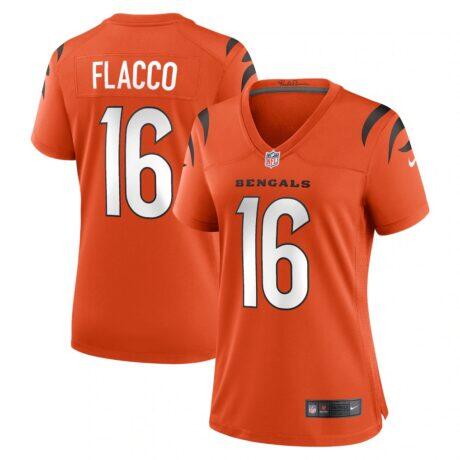 Joe Flacco Cincinnati Bengals Nike Women's Alternate Game Jersey - Orange - Front View