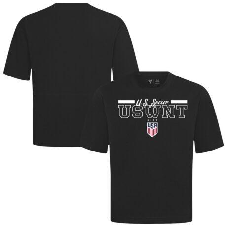 USWNT Levelwear Vanguard Luxe Signature T-Shirt - Black - Front View
