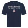 USWNT Levelwear Vanguard Luxe Signature T-Shirt - Navy - Side View