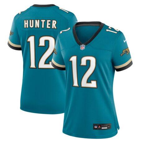 Travis Hunter Jacksonville Jaguars Nike Women's Alternate 2 Prowler Throwback Game Jersey - Teal - Front View