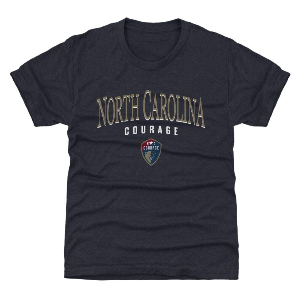 North Carolina Courage 500 Level Youth Team Arch Name Graphic T-Shirt - Atlantic Blue