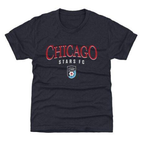 Chicago Stars FC 500 Level Youth Team Arch Name Graphic T-Shirt - Navy - Front View