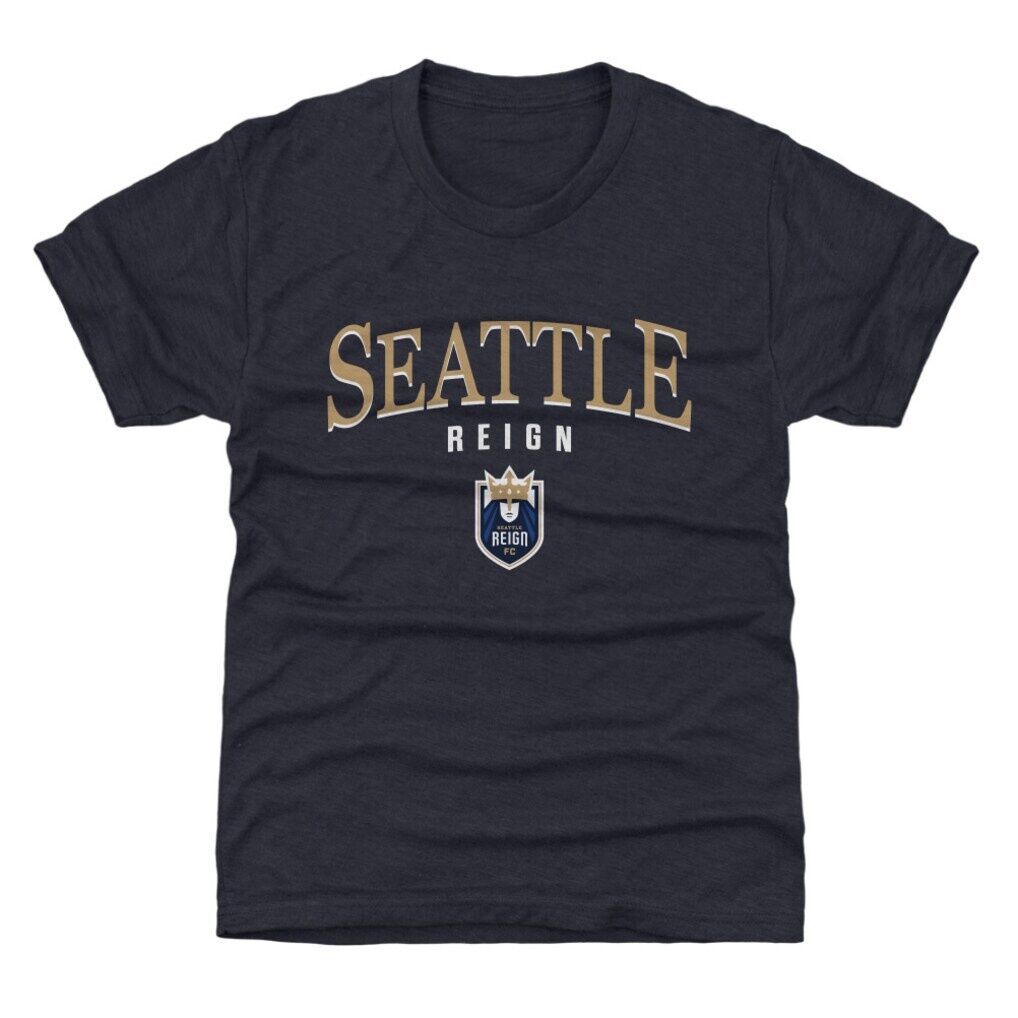 Seattle Reign FC 500 Level Youth Team Arch Name Graphic T-Shirt - Blackened Blue