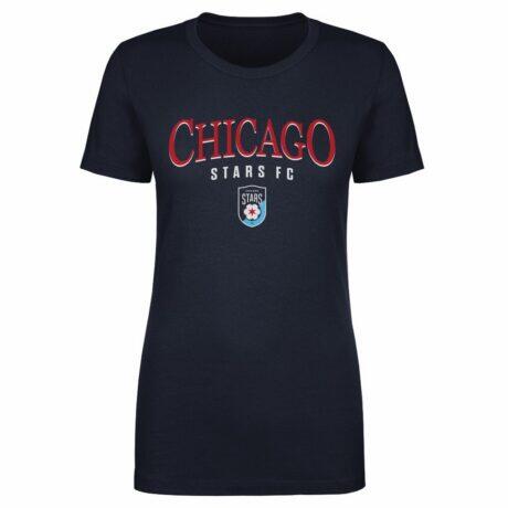 Chicago Stars FC 500 Level Women's Team Arch Name Graphic T-Shirt - Navy - Front View