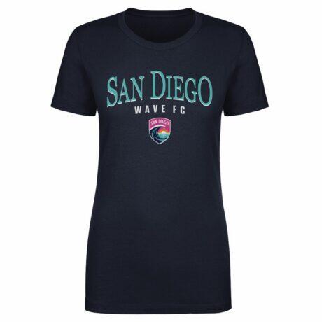 San Diego Wave FC 500 Level Women's Team Arch Name Graphic T-Shirt - Navy - Front View