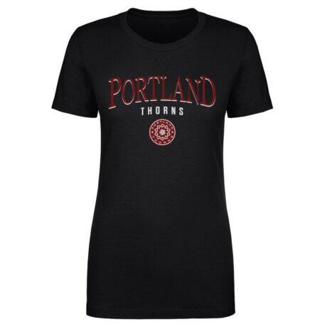 Portland Thorns FC 500 Level Women's Team Arch Name Graphic T-Shirt - Black - Front View