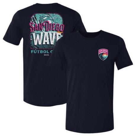 San Diego Wave FC 500 Level Hometown Graphics T-Shirt - Navy - Front View