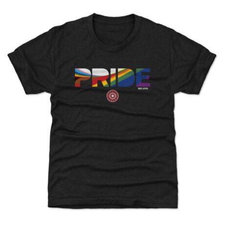 Portland Thorns FC 500 Level Youth Pride Stripes Graphic T-Shirt - Black - Front View