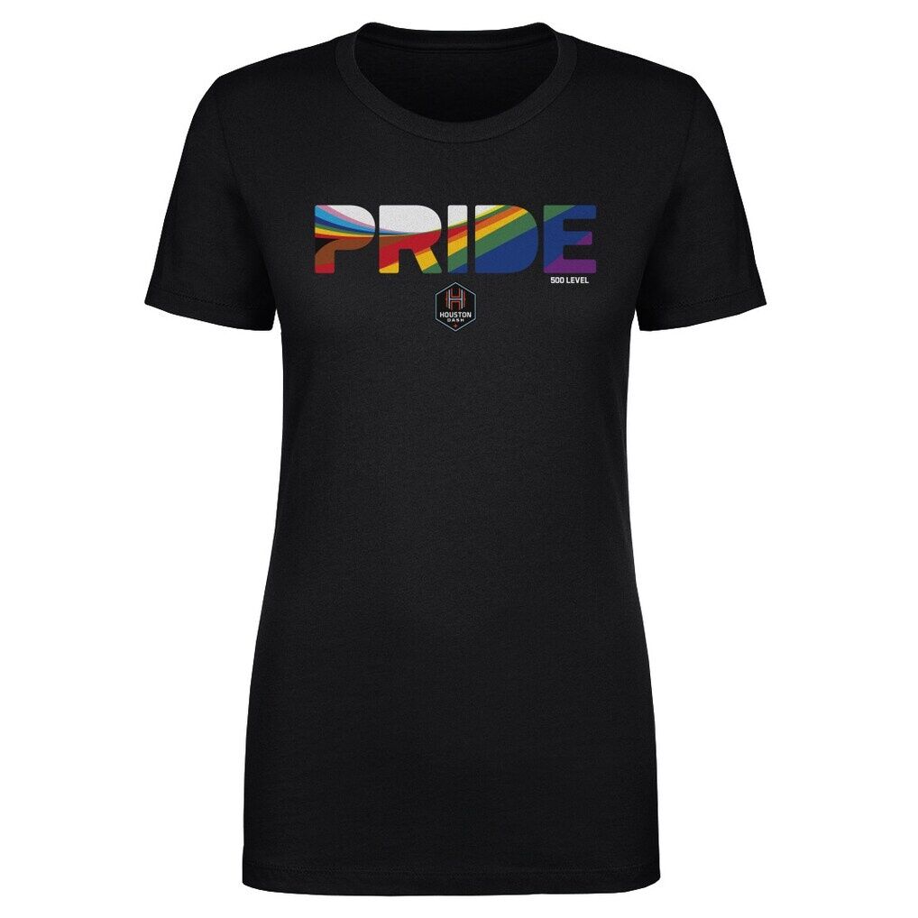 Houston Dash 500 Level Women's Pride Stripes Graphic T-Shirt