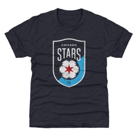 Chicago Stars FC 500 Level Youth Vintage Primary Logo Graphic T-Shirt - Navy - Front View