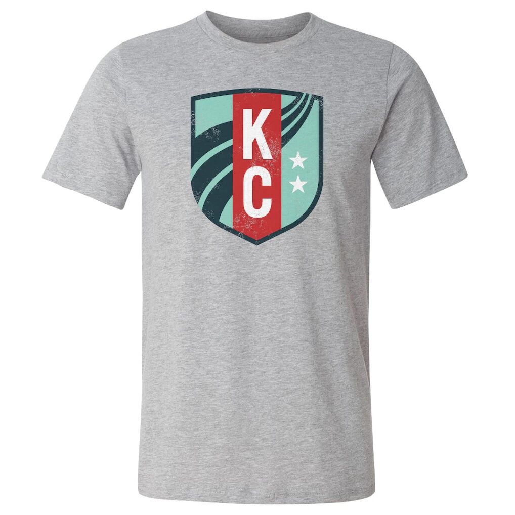 Kansas City Current 500 Level Vintage Primary Logo Graphic T-Shirt - Heather Gray