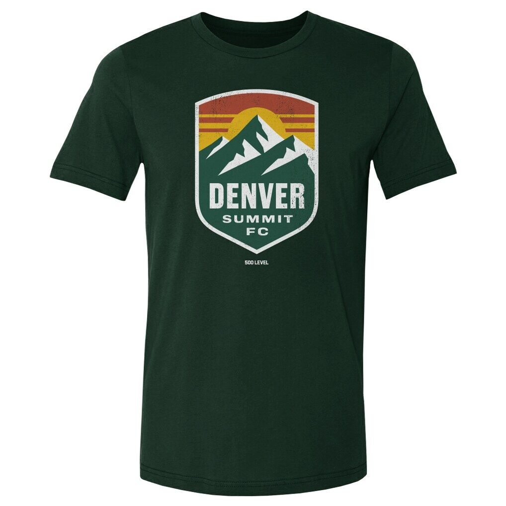 Denver Summit FC 500 Level Vintage Primary Logo Graphic T-Shirt - Forest Green