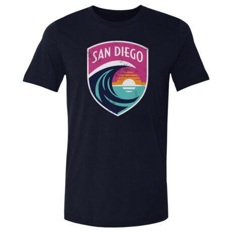 San Diego Wave FC 500 Level Vintage Primary Logo Graphic T-Shirt - Navy - Front View