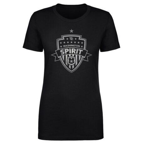 Washington Spirit 500 Level Women's Vintage Primary Logo Graphic T-Shirt - Black - Front View
