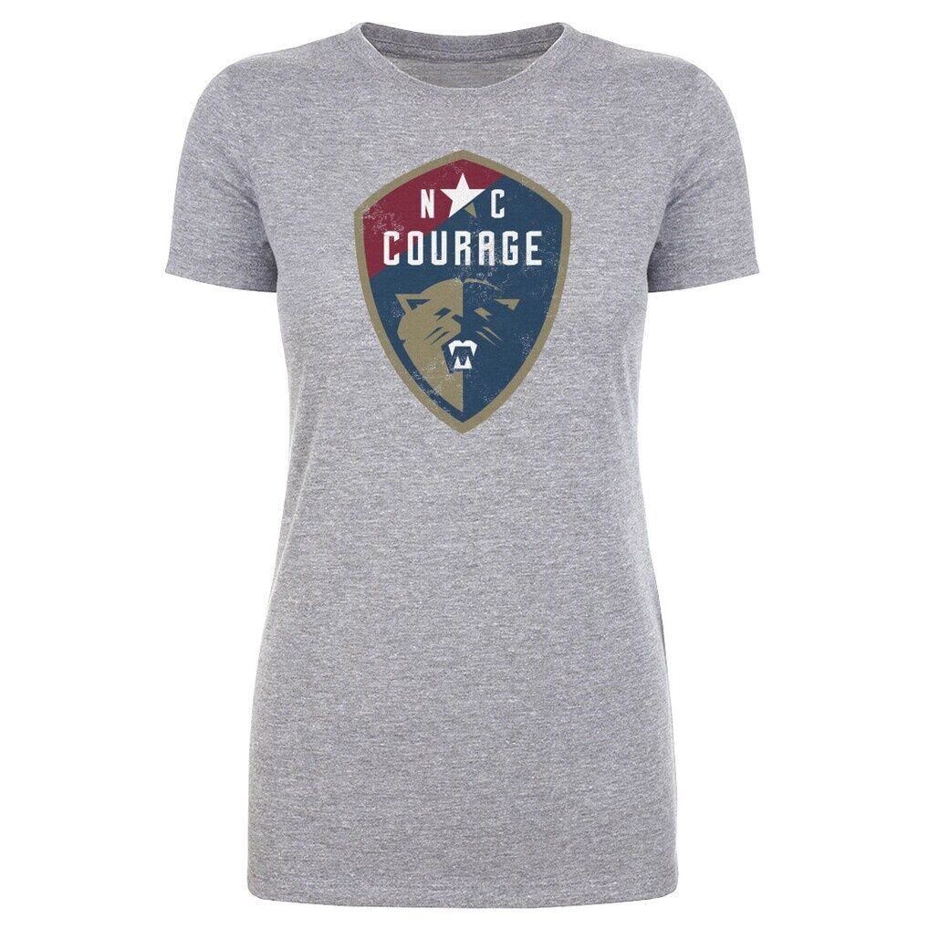 North Carolina Courage 500 Level Women's Vintage Primary Logo Graphic T-Shirt - Heather Gray