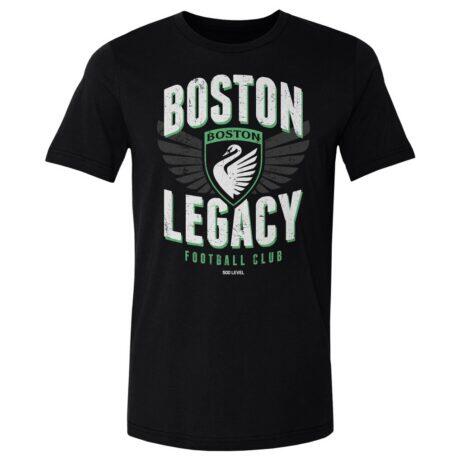 Boston Legacy FC 500 Level Team Name Graphic T-Shirt - Black - Front View