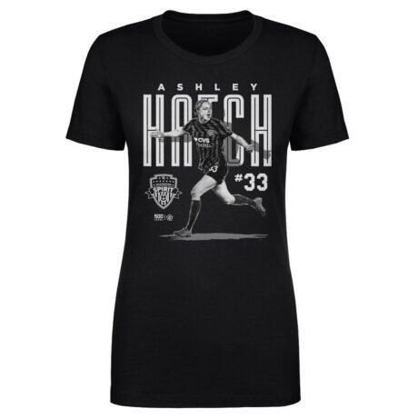 Ashley Hatch 500 Level Washington Spirit Women's Player Bitmap Graphic T-Shirt - Black - Front View