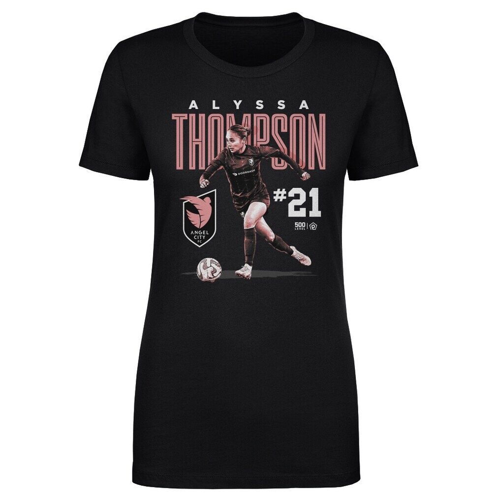 Alyssa Thompson 500 Level Angel City FC Women's Player Bitmap Graphic T-Shirt
