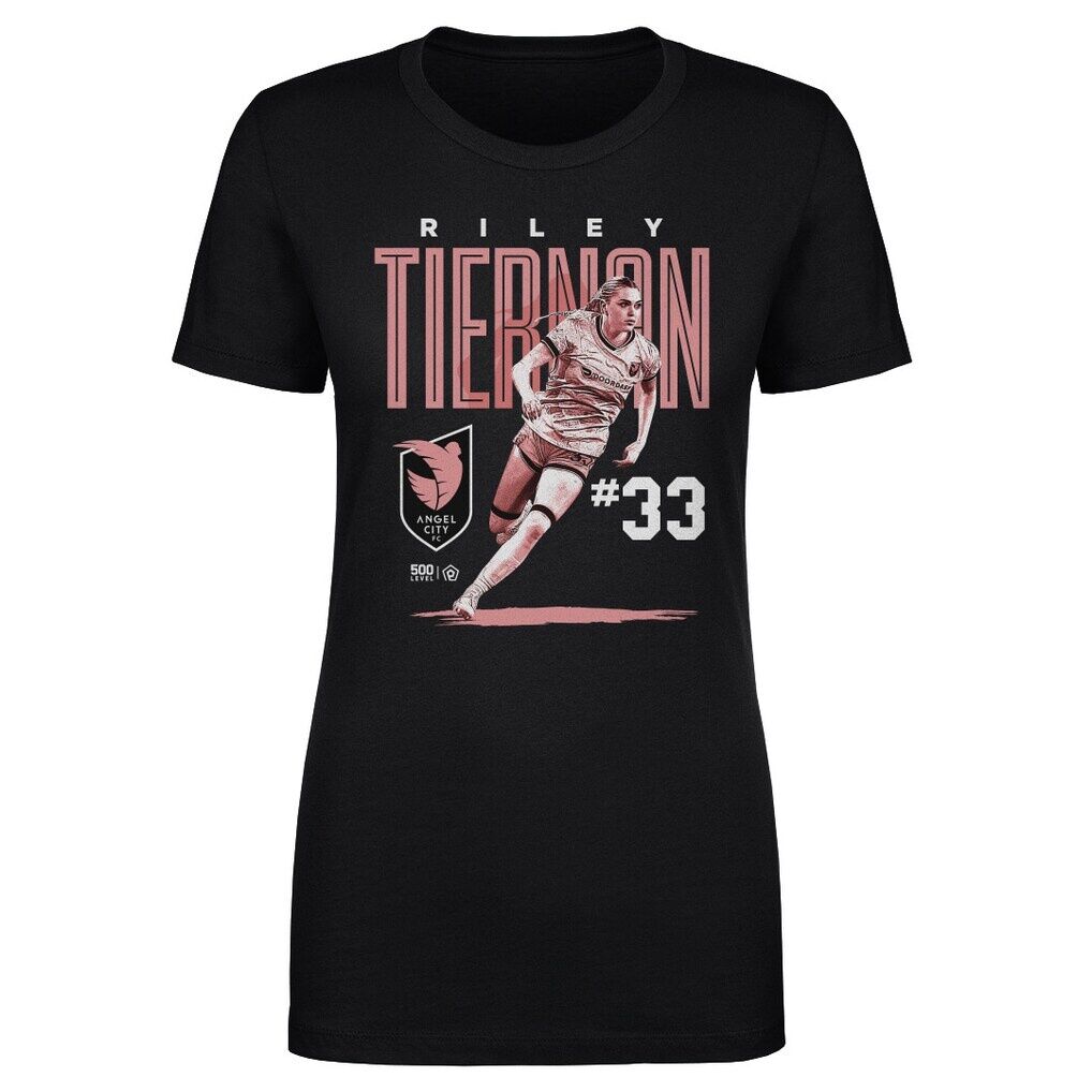 Riley Tiernan 500 Level Angel City FC Women's Player Bitmap Graphic T-Shirt