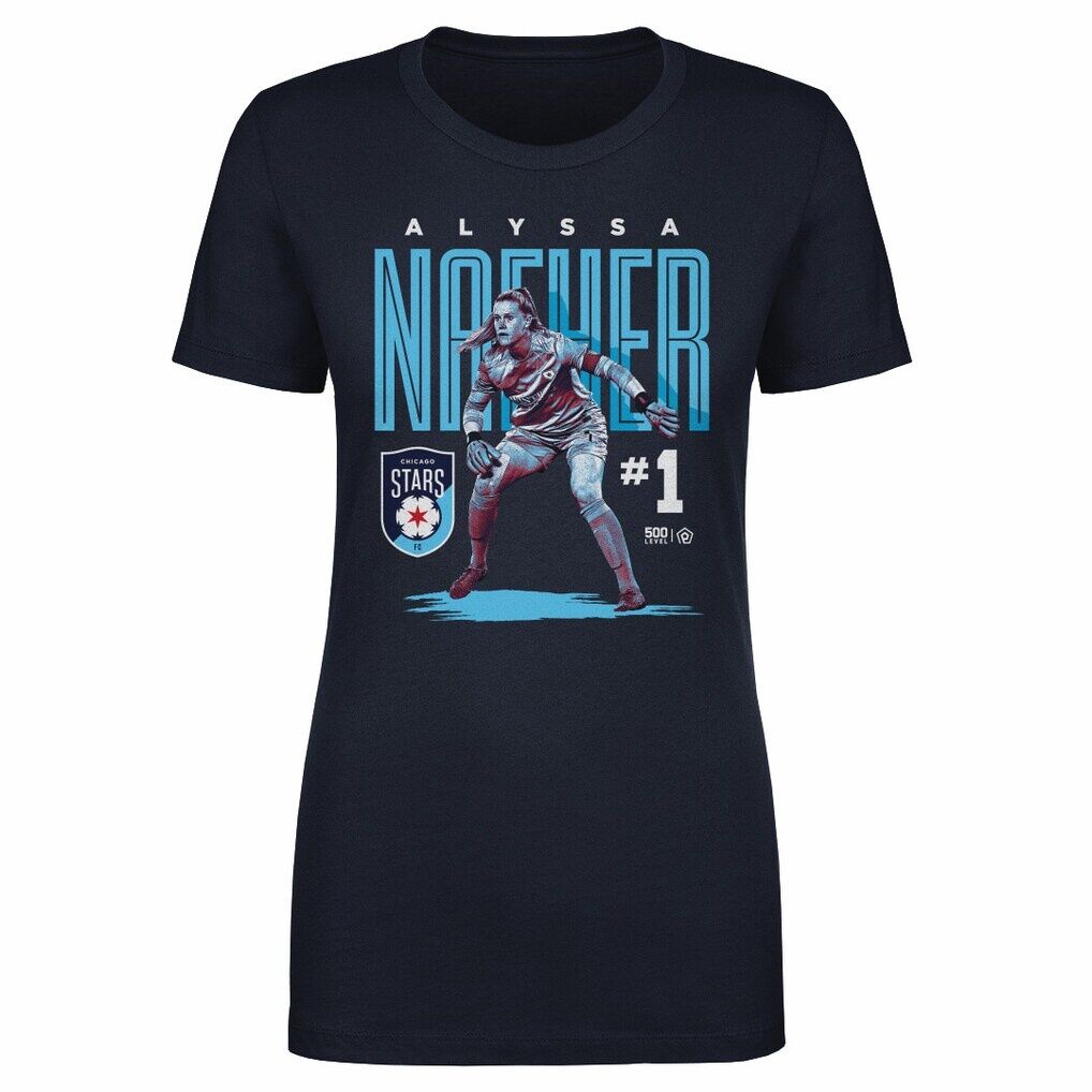 Alyssa Naeher 500 Level Chicago Stars FC Women's Player Bitmap Graphic T-Shirt