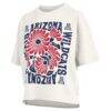 Arizona Wildcats Pressbox Women's Elena Oversized Slub T-Shirt - White - Side View