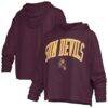 Arizona State Sun Devils Pressbox Women's Nelson Arch Over Logo Long Sleeve Hooded Slub T-Shirt - - Front View