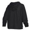 Army Black Knights Pressbox Women's Nelson Arch Over Logo Long Sleeve Hooded Slub T-Shirt - Black - Detail View