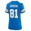 Calvin Johnson Detroit Lions Nike Women's Team Retired Game Jersey - Blue - Detail View