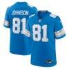 Calvin Johnson Detroit Lions Nike Team Retired Game Jersey - Blue - Front View