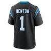 Cam Newton Carolina Panthers Nike Team Retired Game Jersey - Black - Detail View