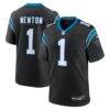 Cam Newton Carolina Panthers Nike Team Retired Game Jersey - Black - Front View