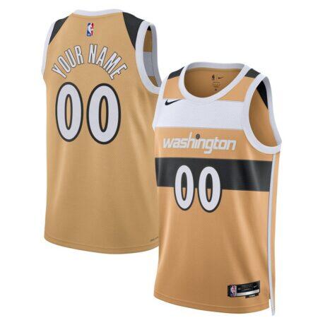 Washington Wizards Nike Unisex 2025/26 City Edition Swingman Custom Jersey - Gold - Front View