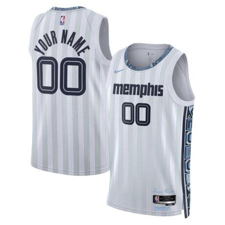 Memphis Grizzlies Nike Unisex 2025/26 City Edition Swingman Custom Jersey - White - Front View