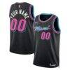 Miami Heat Nike Unisex 2025/26 City Edition Swingman Custom Jersey - Black - Front View