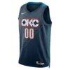 Oklahoma City Thunder Nike Unisex 2025/26 City Edition Swingman Custom Jersey - Blue - Side View