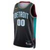 Detroit Pistons Nike Unisex 2025/26 City Edition Swingman Custom Jersey - Charcoal - Side View