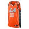 LA Clippers Nike Unisex 2025/26 City Edition Swingman Custom Jersey - Orange - Back View