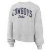 Dallas Cowboys Nike Women's Oversized Primetime Phoenix Fleece Sweatshirt - Gray - Detail View