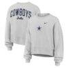 Dallas Cowboys Nike Women's Oversized Primetime Phoenix Fleece Sweatshirt - Gray - Front View