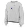 Dallas Cowboys Nike Women's Oversized Primetime Phoenix Fleece Sweatshirt - Gray - Side View