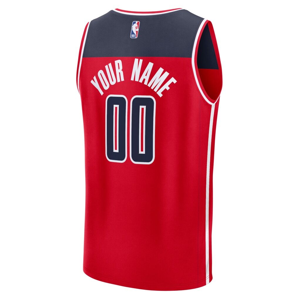 Washington Wizards Fashion7 Fastbreak Custom Jersey - Red - Icon Edition