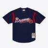 Andruw Jones Atlanta Braves Mitchell & Ness Authentic Batting Practice Jersey - Navy - Front View