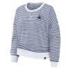 Dallas Cowboys Fashion7 Women's Striped Oversized French Terry Sweatshirt - - Detail View