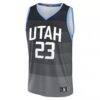Lauri Markkanen Utah Jazz Fashion7 2025/26 City Edition Fast Break Jersey - Black - Side View